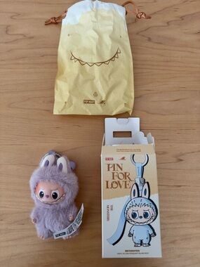 Pop Mart Lavender Bunny Costume Plush Keychain - Pin For Love Series